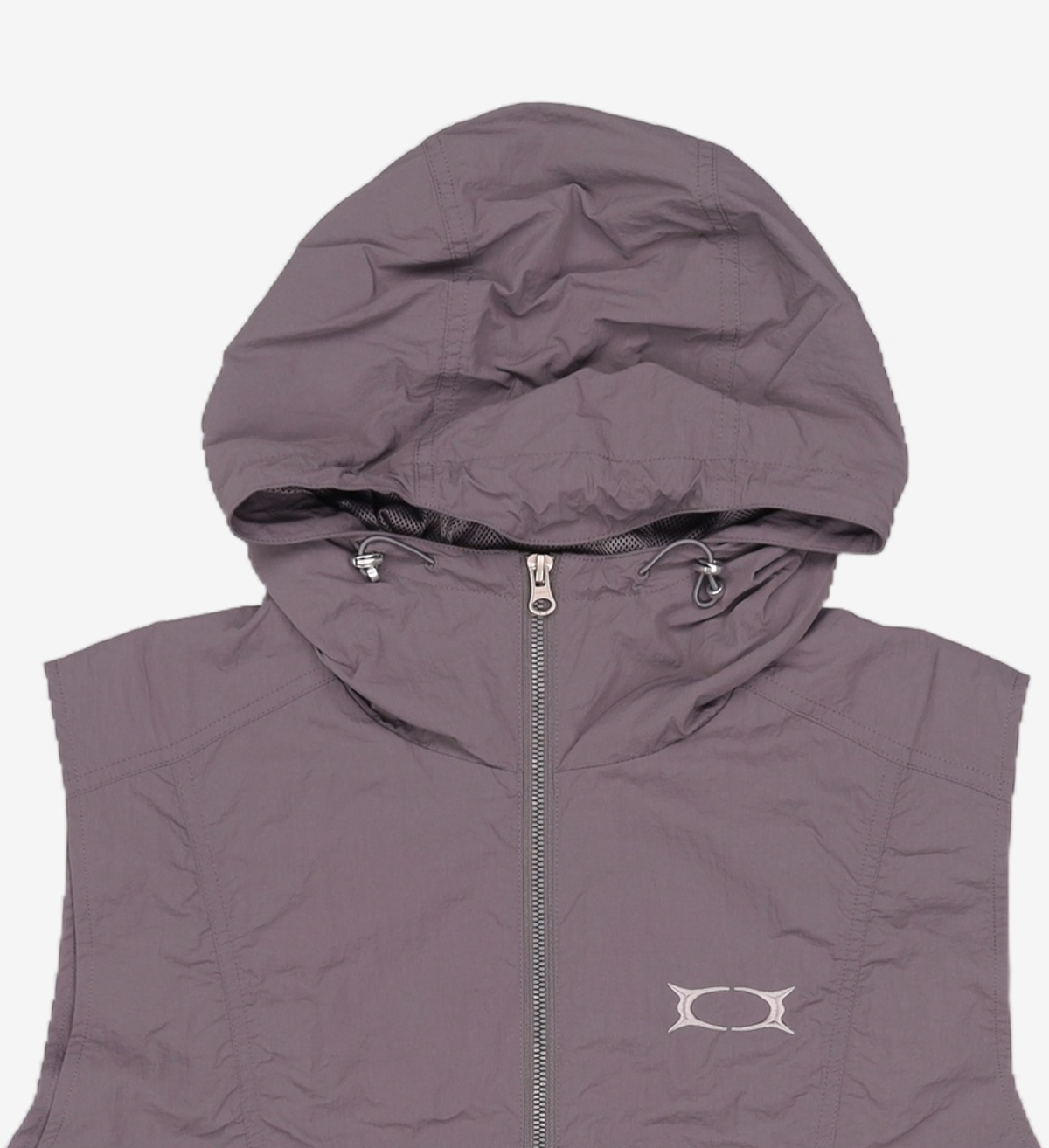 크리틱(CRITIC) GLOSSY HOOD VEST LIGHT GREY M