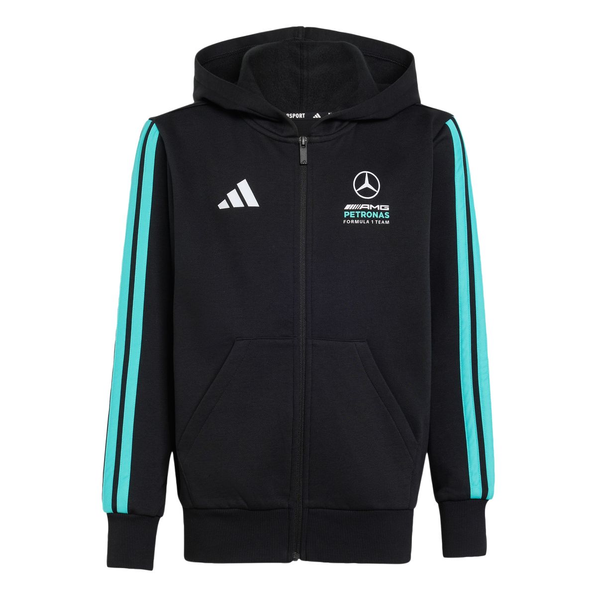 아디다스 키즈(ADIDAS KIDS) 메르세데스 - AMG F1 팀 DNA 풀 집 후디 KE5919