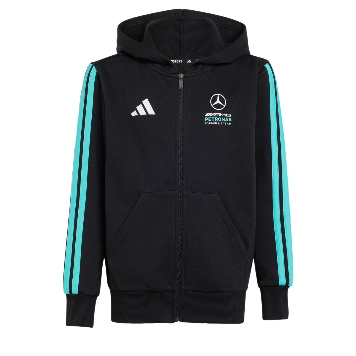 아디다스 키즈(ADIDAS KIDS) 메르세데스 - AMG F1 팀 DNA 풀 집 후디 KE5919