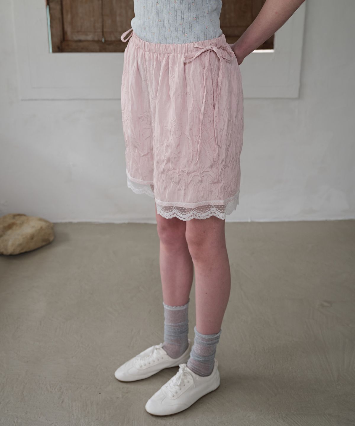 펀프롬펀(FUNFROMFUN) Boudoir Shorts, Pink