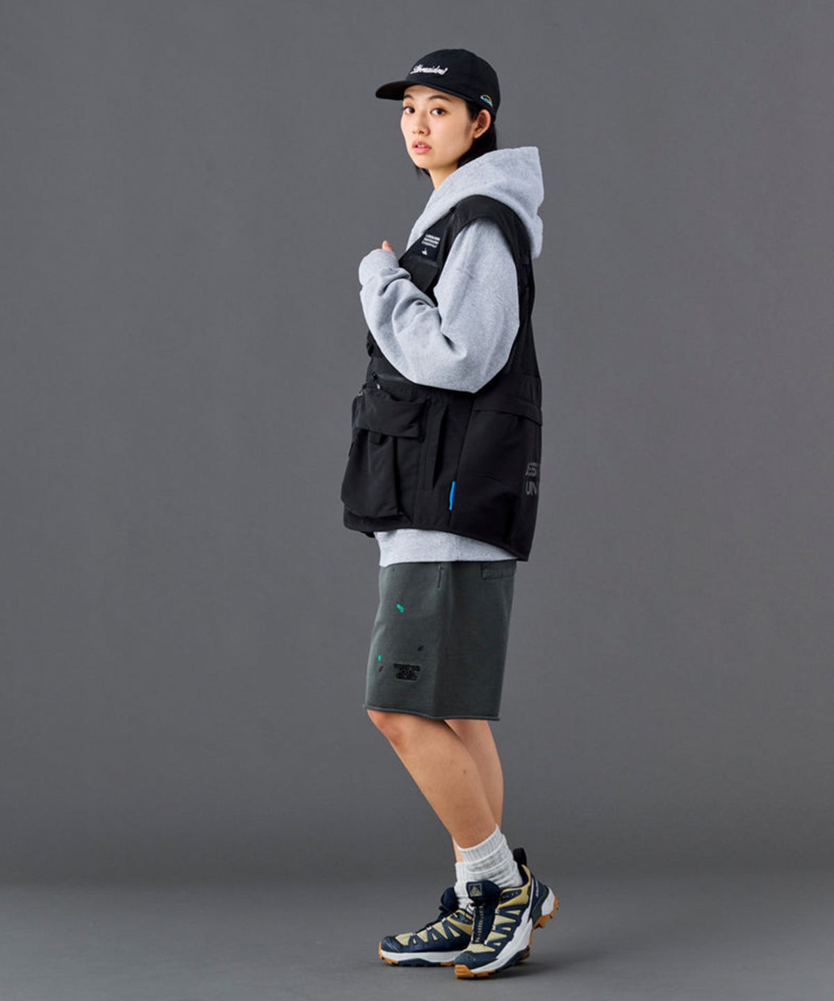 찬스클로딩(CHANCE CLOTHING) PIGMENT DYED SWEAT SHORTS - BLACK