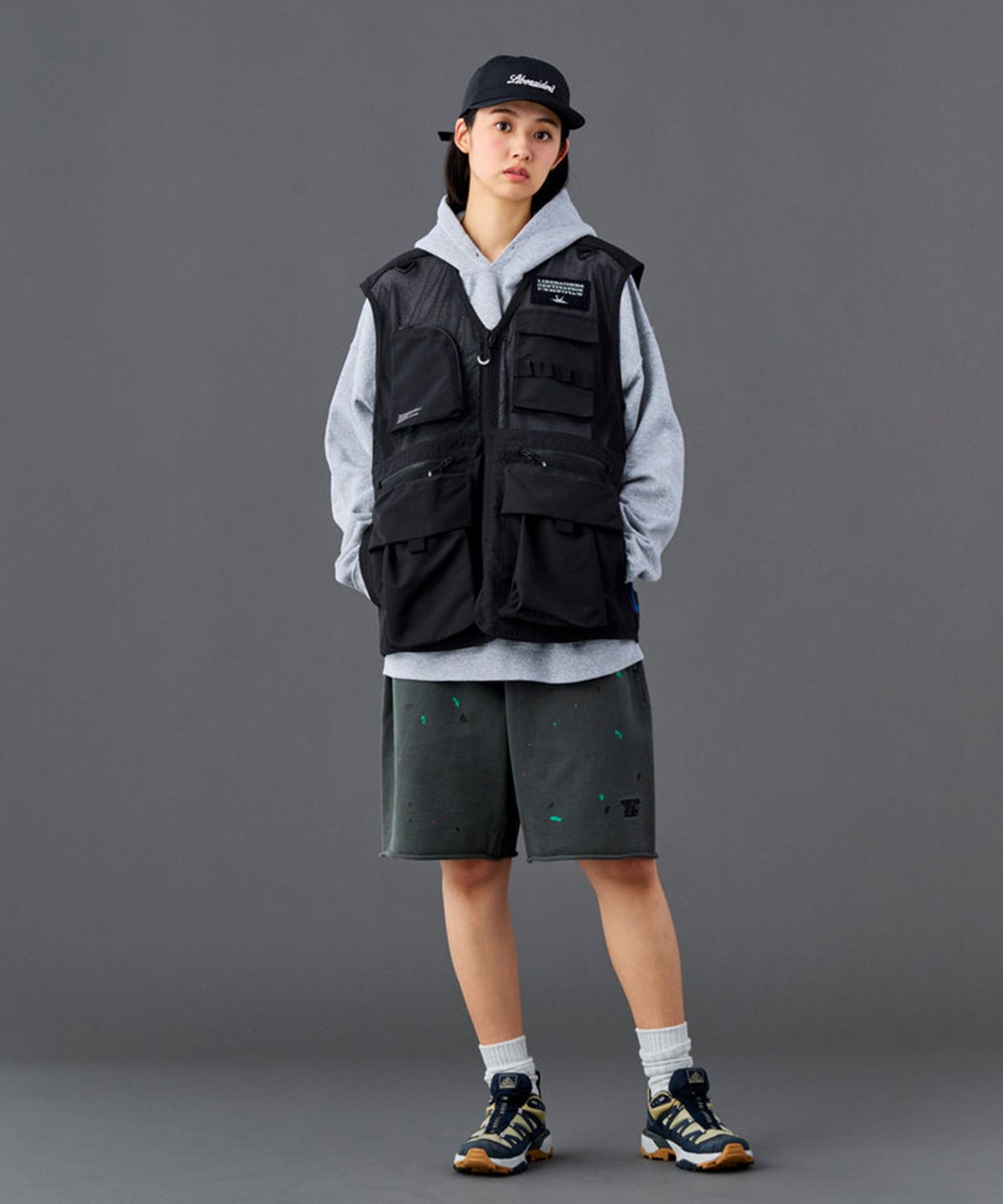 찬스클로딩(CHANCE CLOTHING) PIGMENT DYED SWEAT SHORTS - BLACK