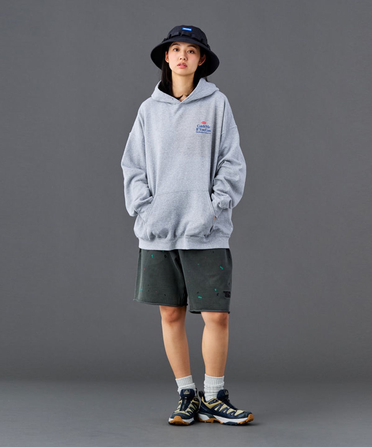 찬스클로딩(CHANCE CLOTHING) PIGMENT DYED SWEAT SHORTS - BLACK
