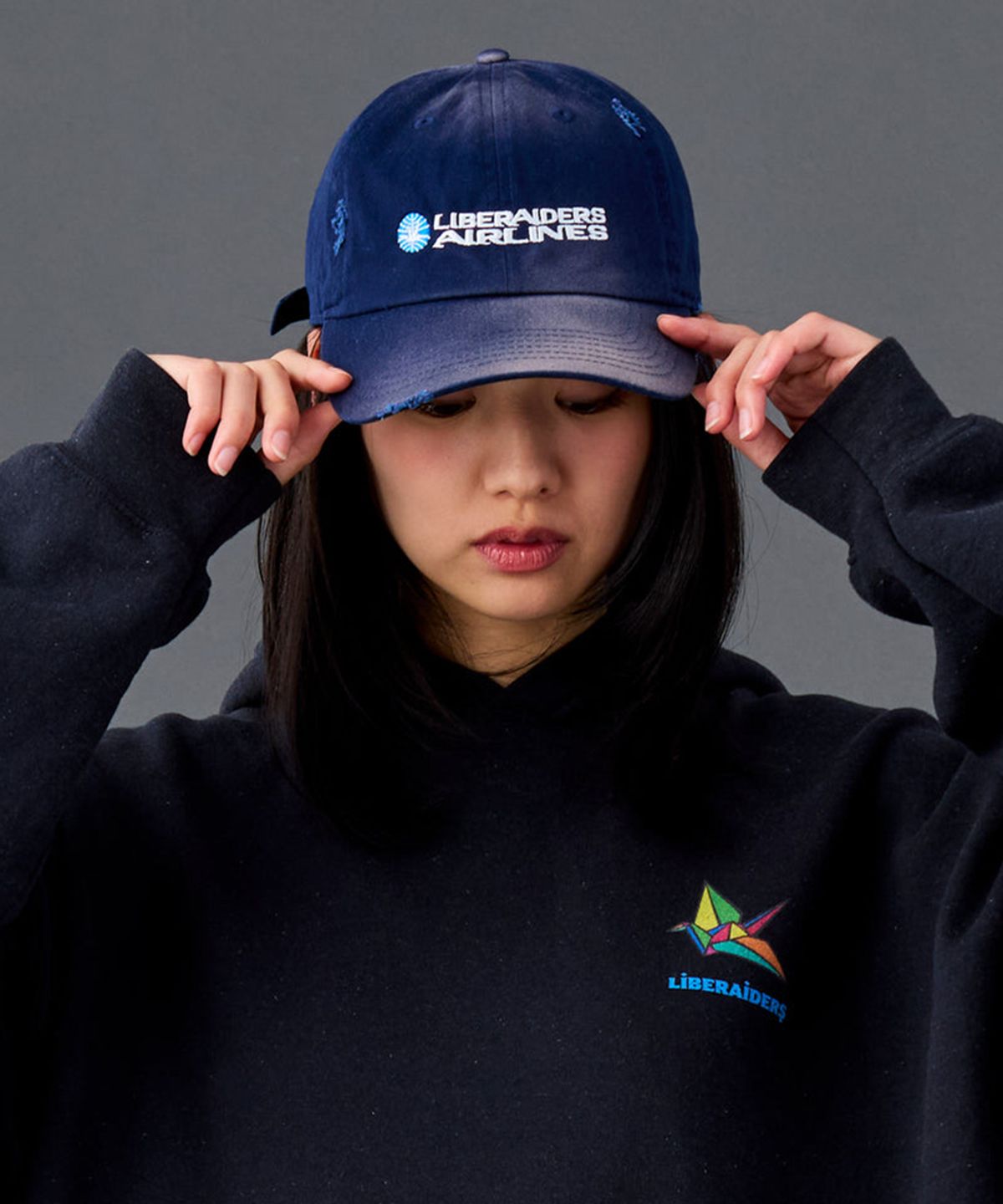 찬스클로딩(CHANCE CLOTHING) FADED AIRLINE CAP - NAVY