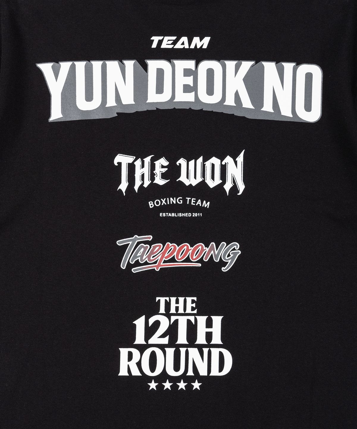 더트웰브라운드(THE 12TH ROUND) THE 12TH ROUND × YOON DEOKNO Oversized T-Shirt Black