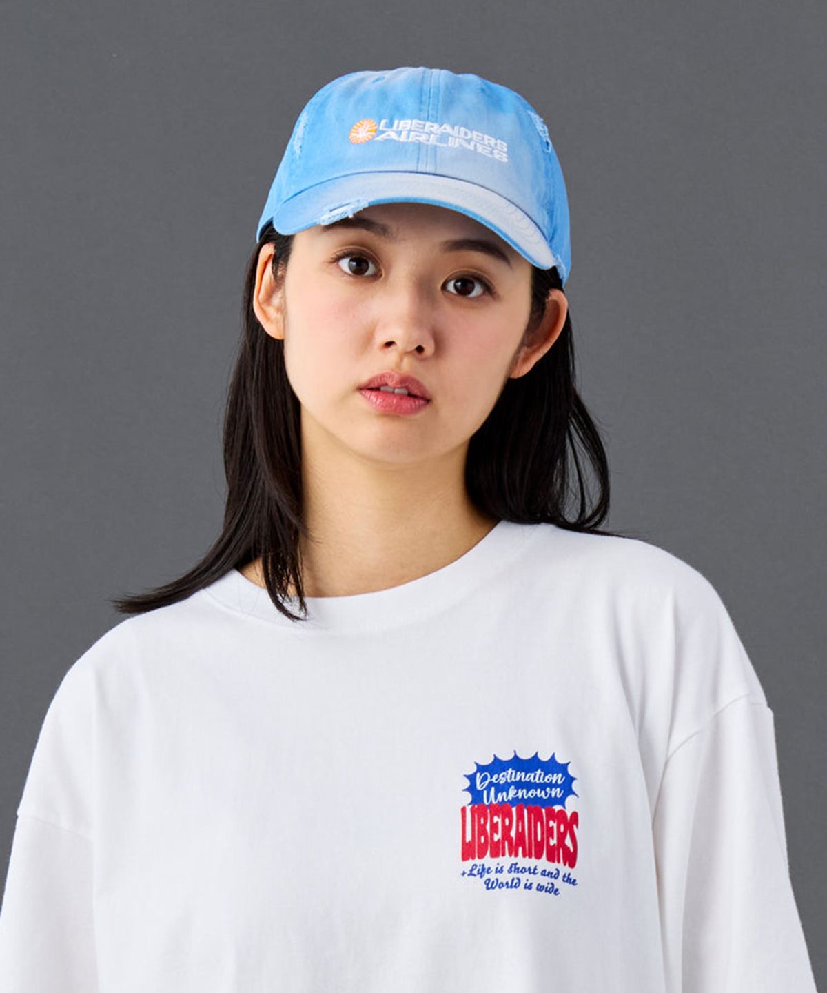 찬스클로딩(CHANCE CLOTHING) FADED AIRLINE CAP - SAX