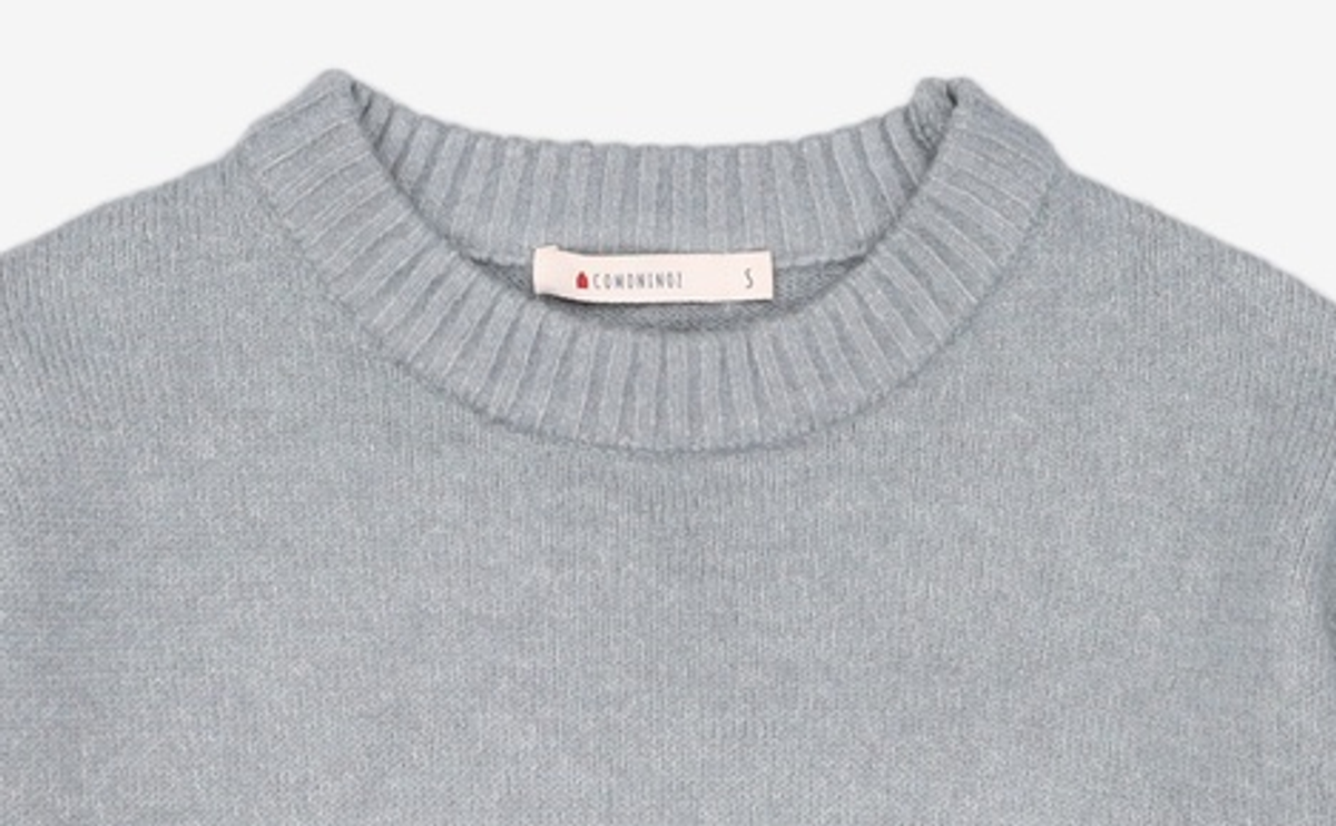 꼬모니노즈(COMONINOZ) 베이직 크루넥 니트 BASIC CREW NECK KNIT S