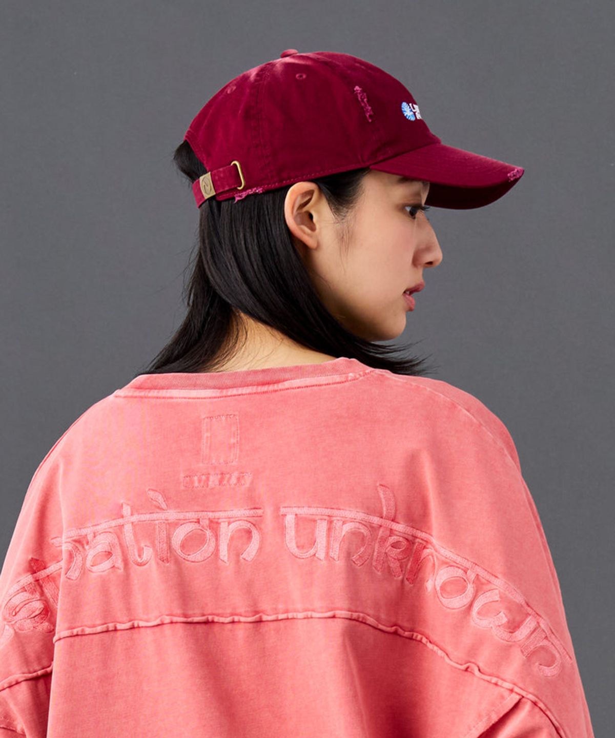 찬스클로딩(CHANCE CLOTHING) FADED AIRLINE CAP - BURGUNDY