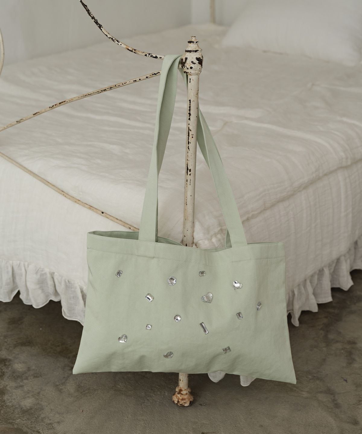 펀프롬펀(FUNFROMFUN) Scattered Jewel Bag, Mint