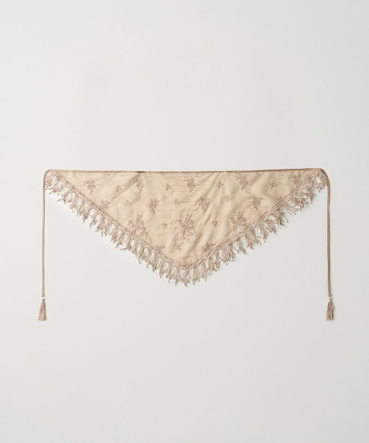 아수라(ASURA) CHIFFON TASSEL SCARF (BEIGE)