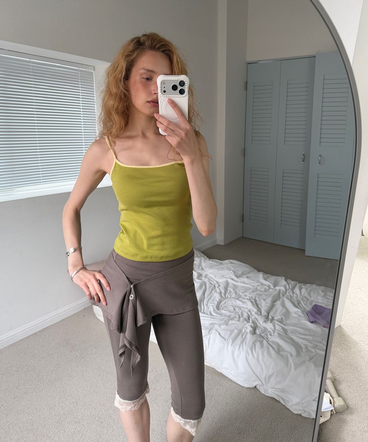 아수라(ASURA) COLOR LINE CAMI (OLIVE)