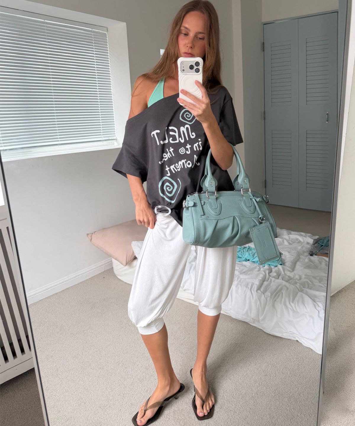 아수라(ASURA) FOLD HAREM PANTS (IVORY)