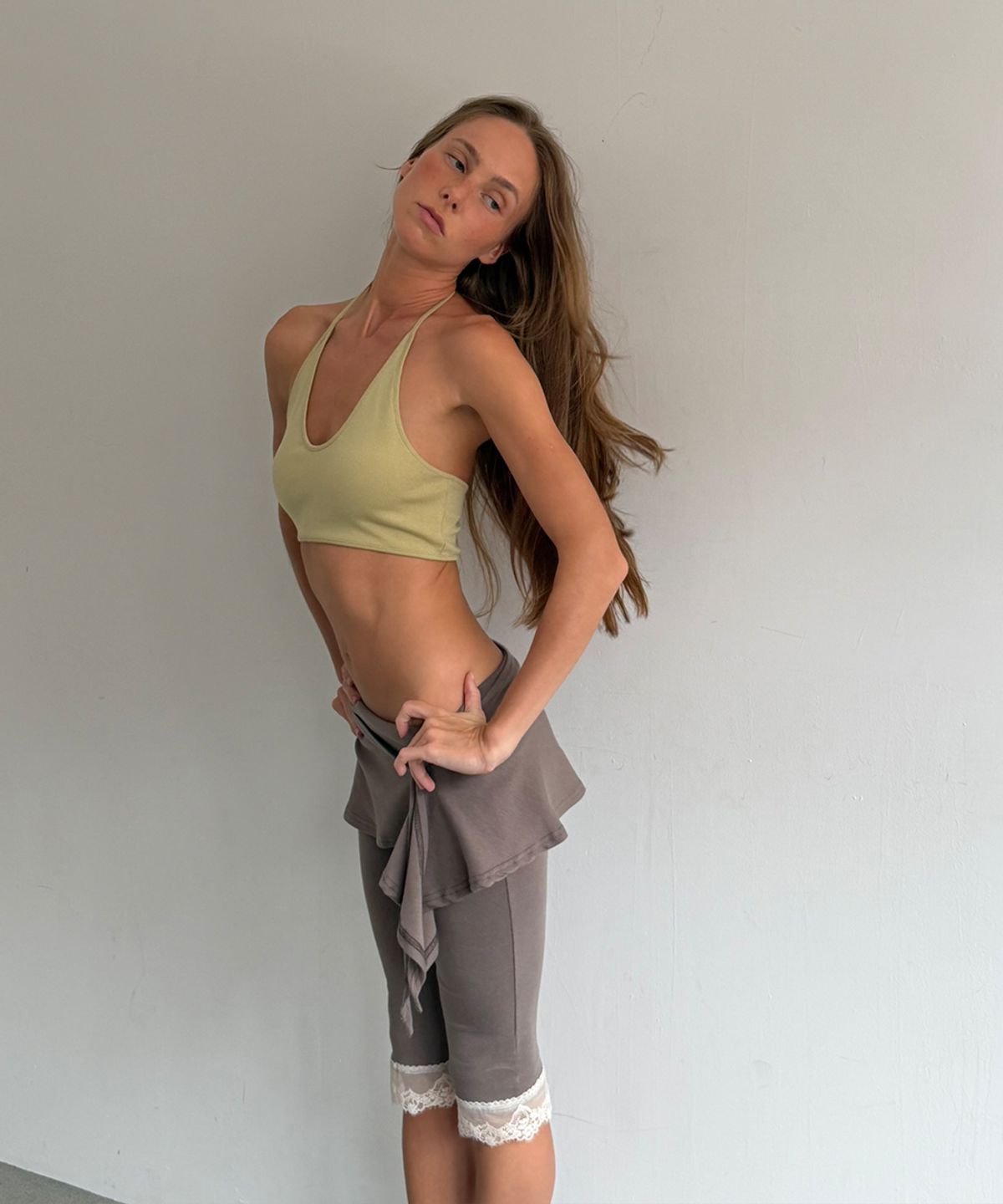 아수라(ASURA) HALTER SHORT TOP (GREEN)