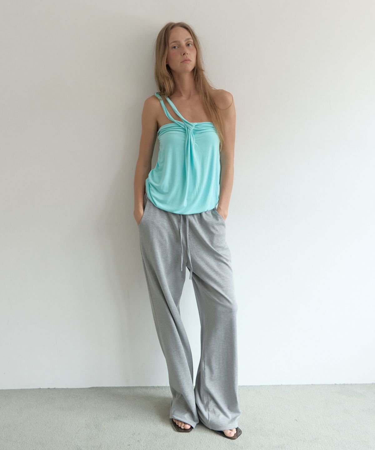 아수라(ASURA) LAZY SWEAT PANTS - LONG (MELANGE GREY)