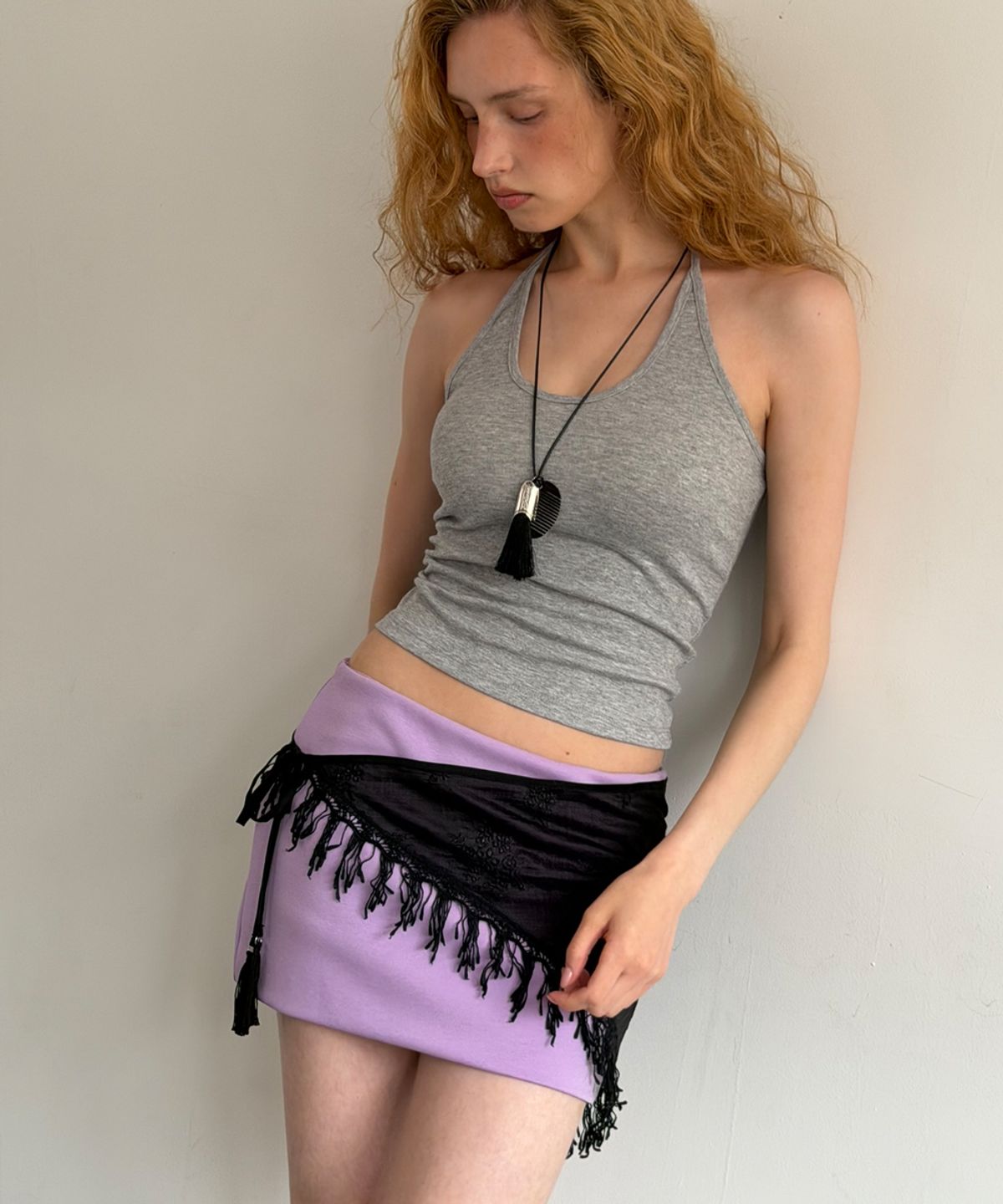 아수라(ASURA) MINI SKIRT PANTS (VIOLET)