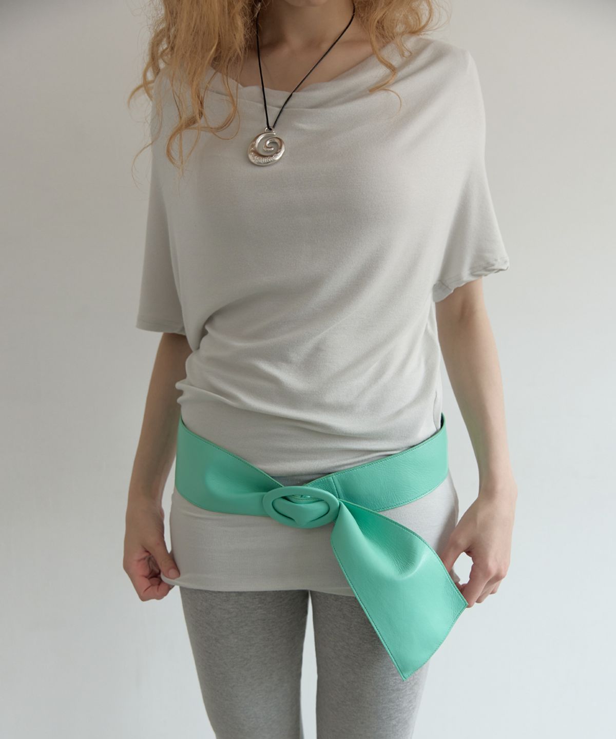 아수라(ASURA) SIENNA LEATHER BELT (MINT)