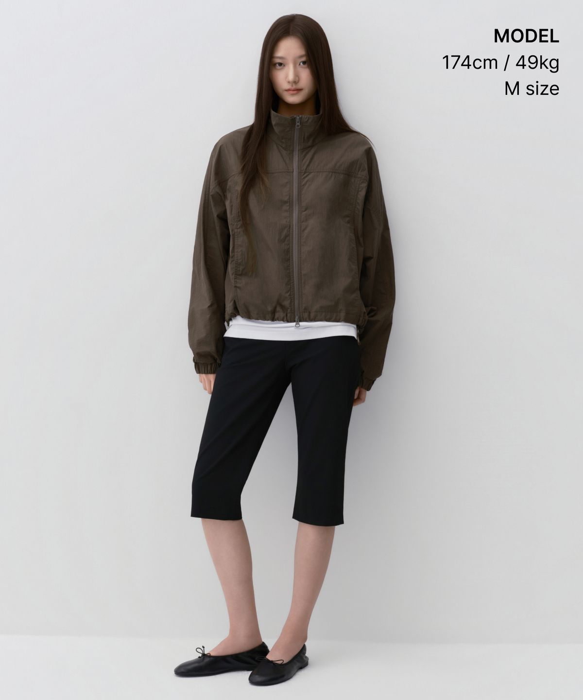 무신사 스탠다드 우먼(MUSINSA STANDARD WOMAN) 우먼즈 CN 하이 넥 윈드브레이커 [브라운]