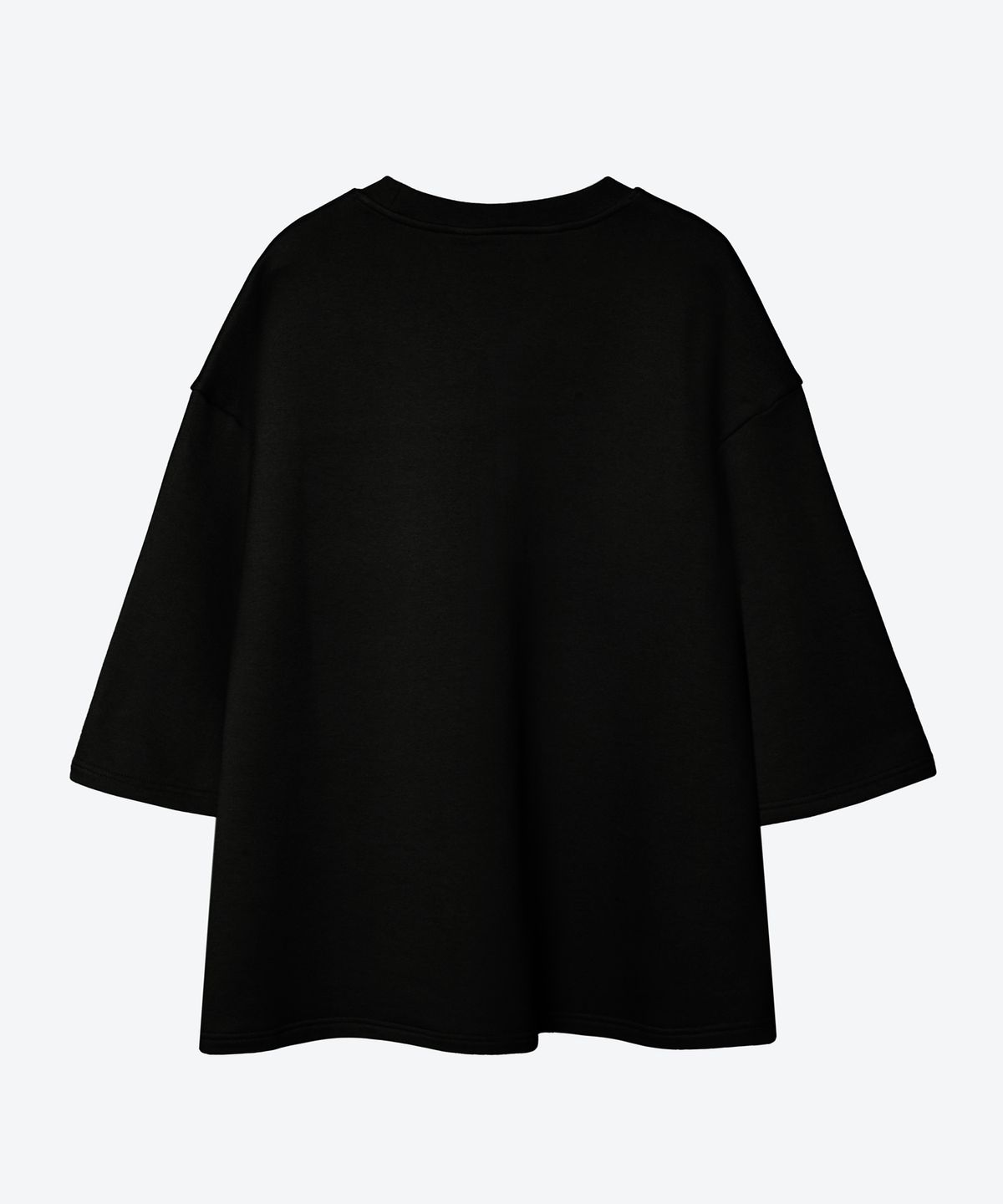 언티지(UNTAGE) 로고 프린트 케이프 반팔 티셔츠[Black(UNISEX)]_UTT-ST22