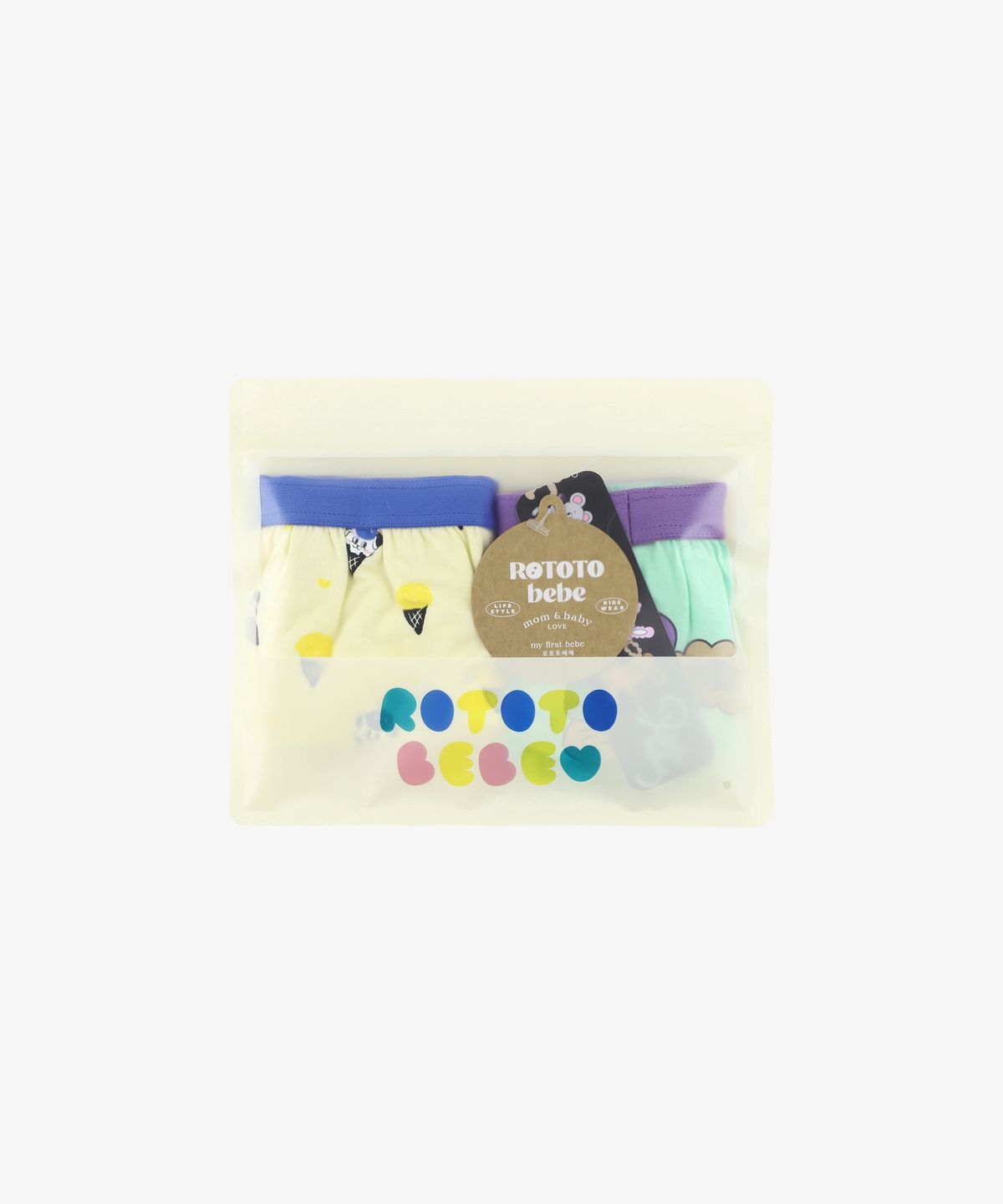 로토토베베(ROTOTOBEBE) 모달 삼각팬티세트 프렌즈(남아) 2PACK 혼합