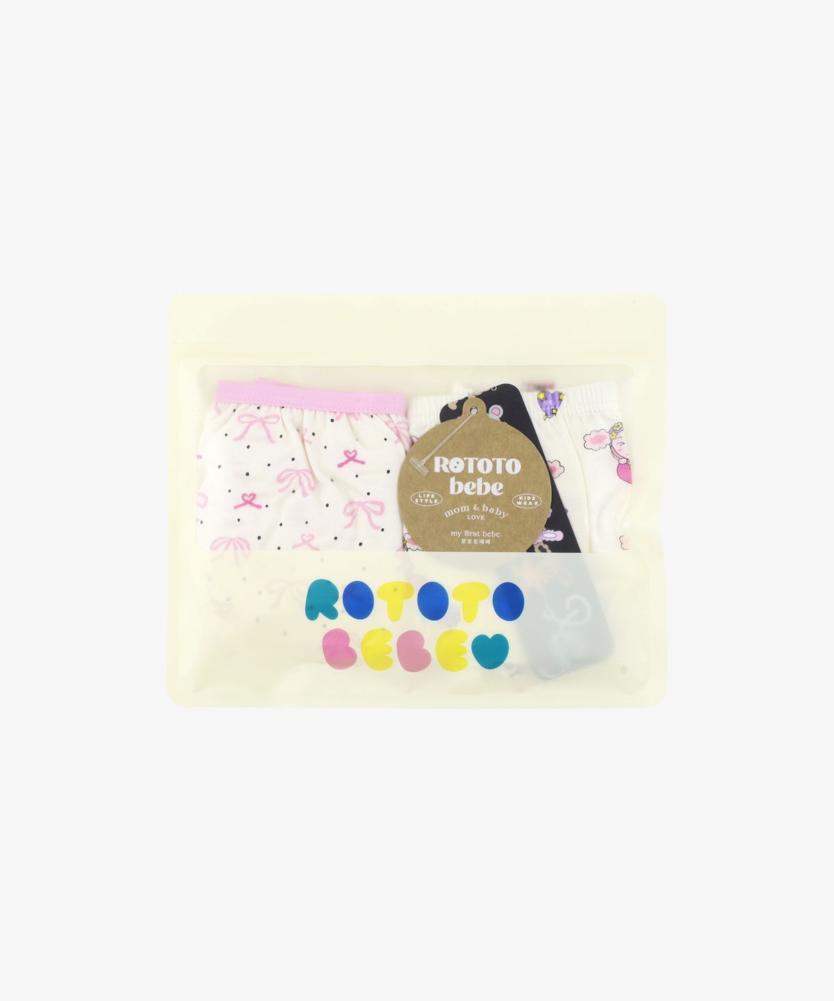 로토토베베(ROTOTOBEBE) 모달 삼각팬티세트 짝꿍이(여아) 2PACK  혼합