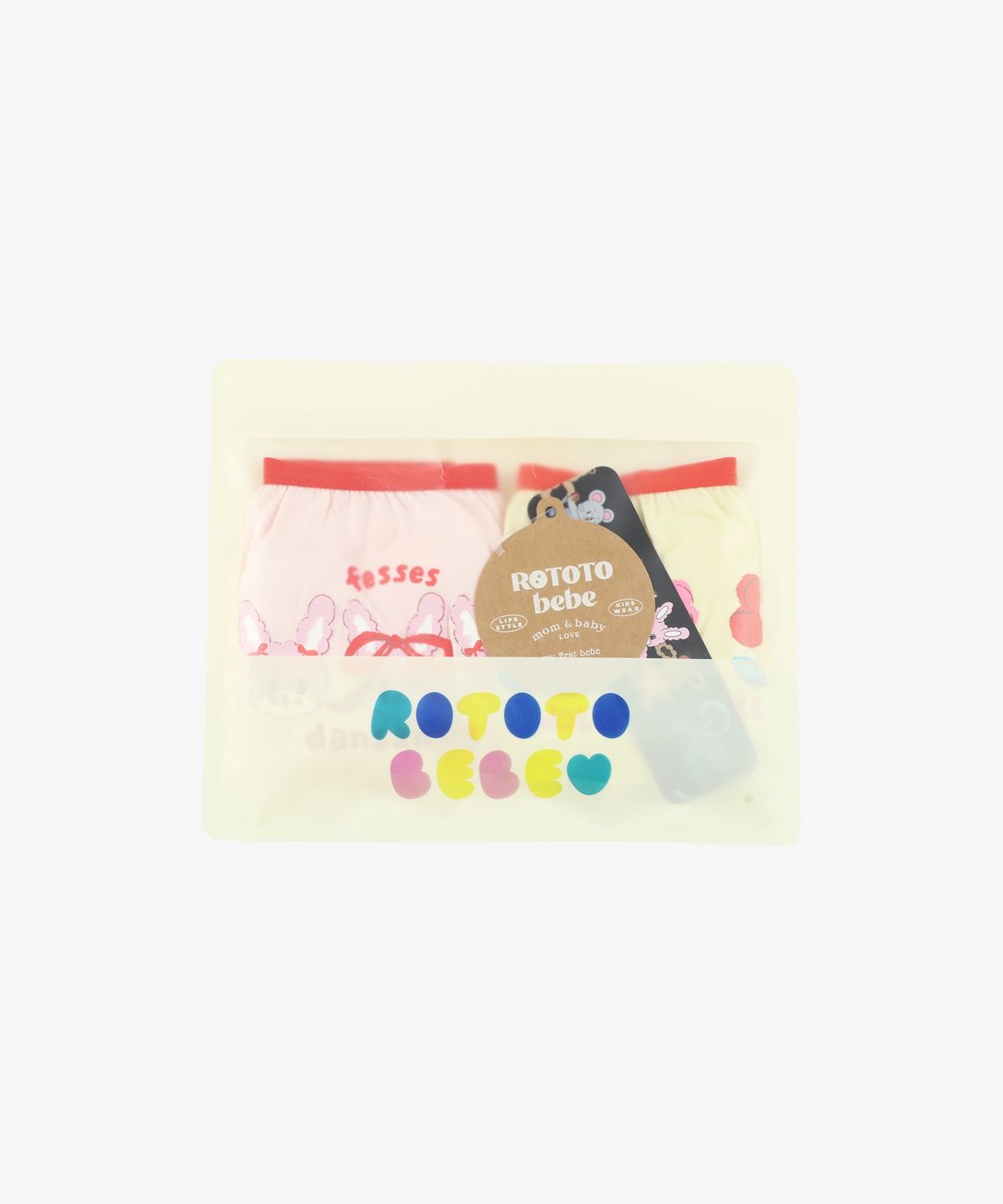 로토토베베(ROTOTOBEBE) 모달 삼각팬티세트 토토(여아) 2PACK 혼합
