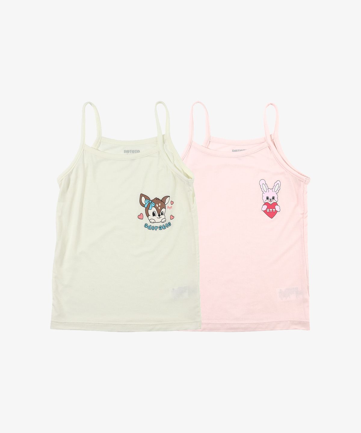 로토토베베(ROTOTOBEBE) 모달 슬리브리스(끈나시) 2PACK  혼합