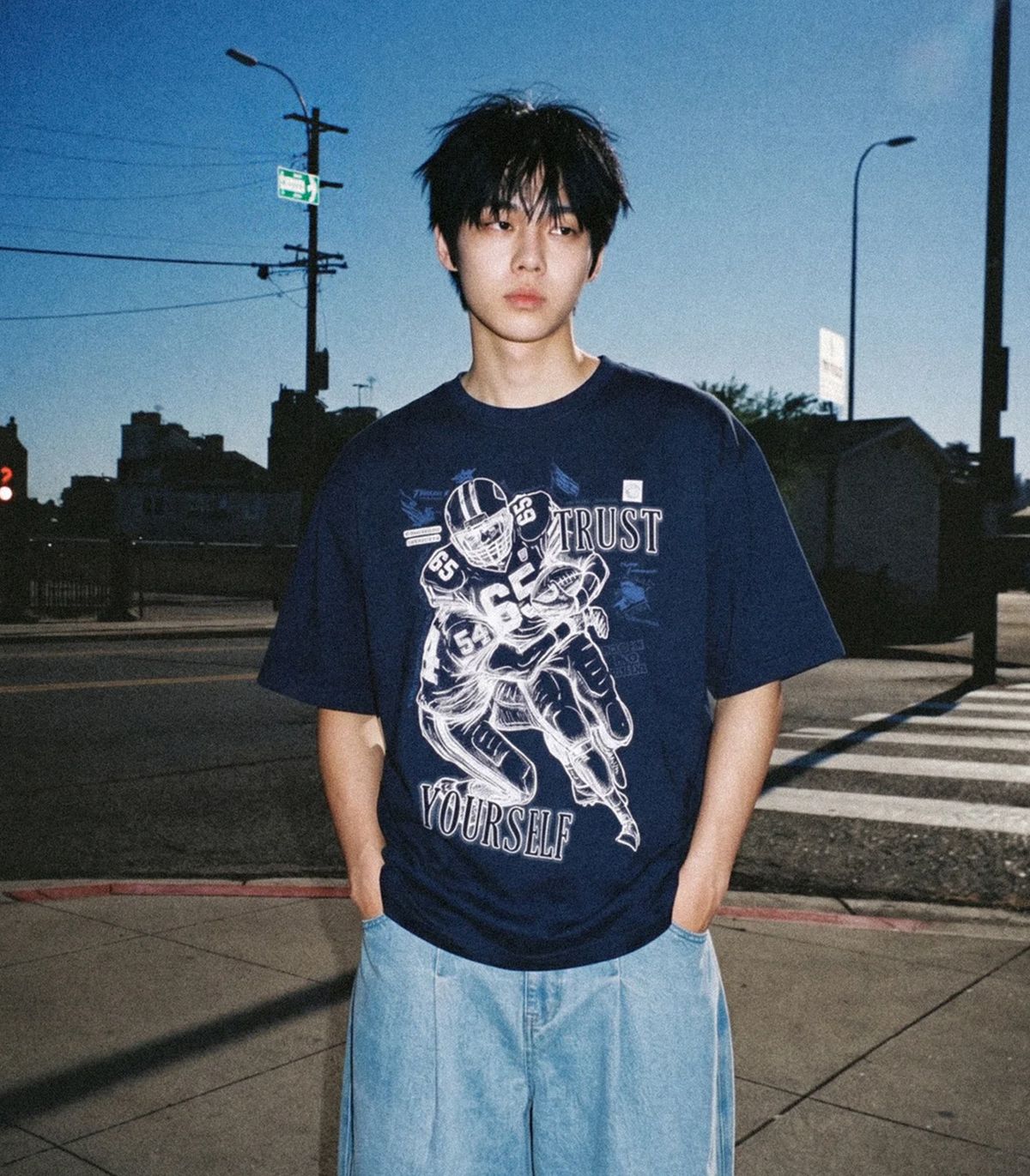 워즈(WAS) 럭비65 티셔츠 (네이비)