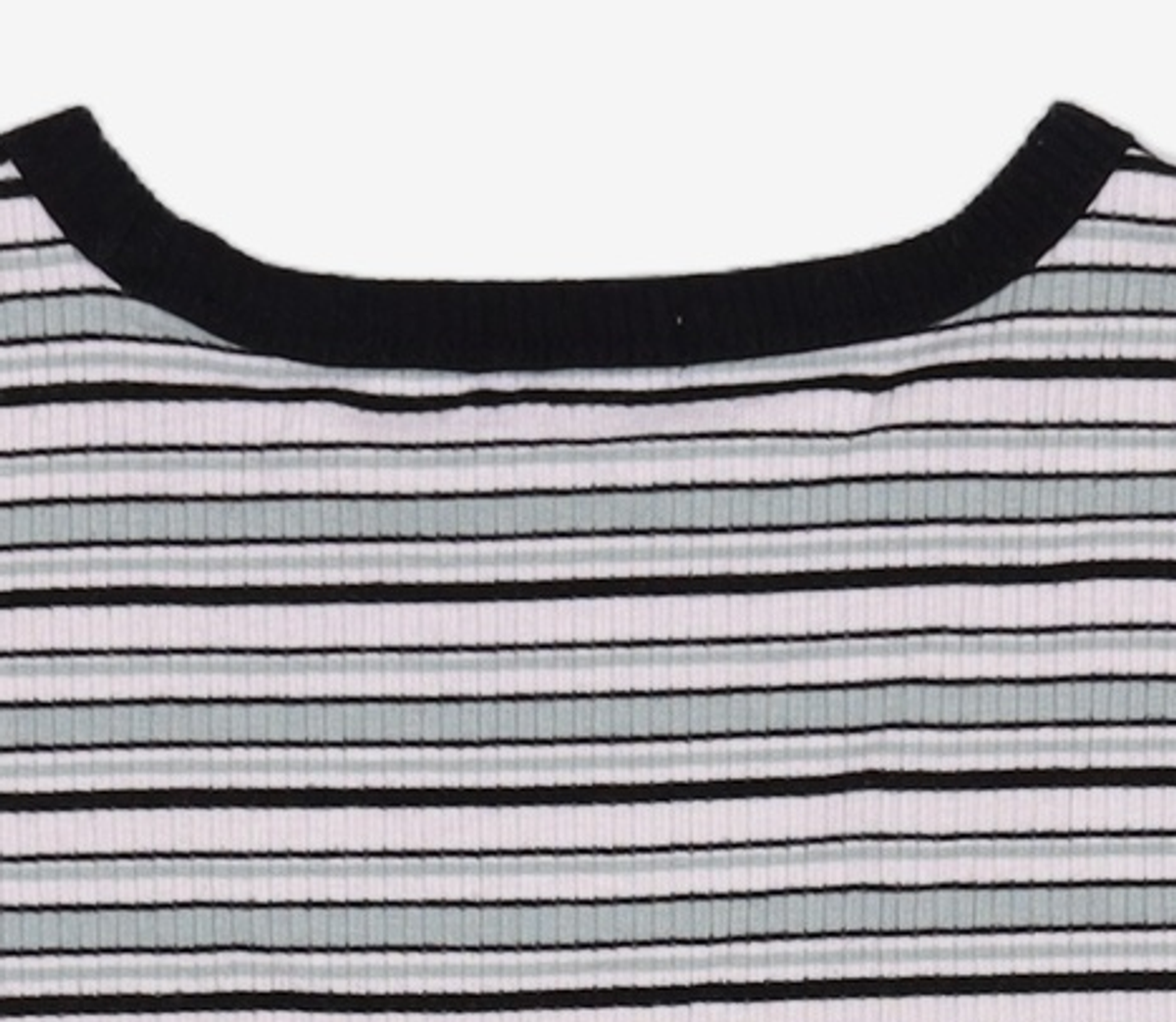 스파오(SPAO) 멀티 스트라이프 크롭 반팔 티셔츠 SPRSA25G31 L