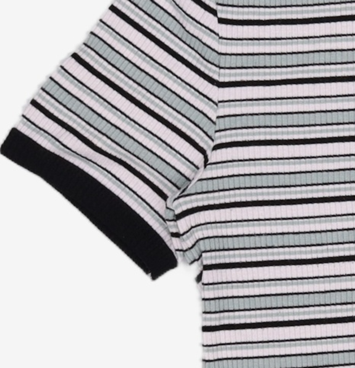 스파오(SPAO) 멀티 스트라이프 크롭 반팔 티셔츠 SPRSA25G31 L