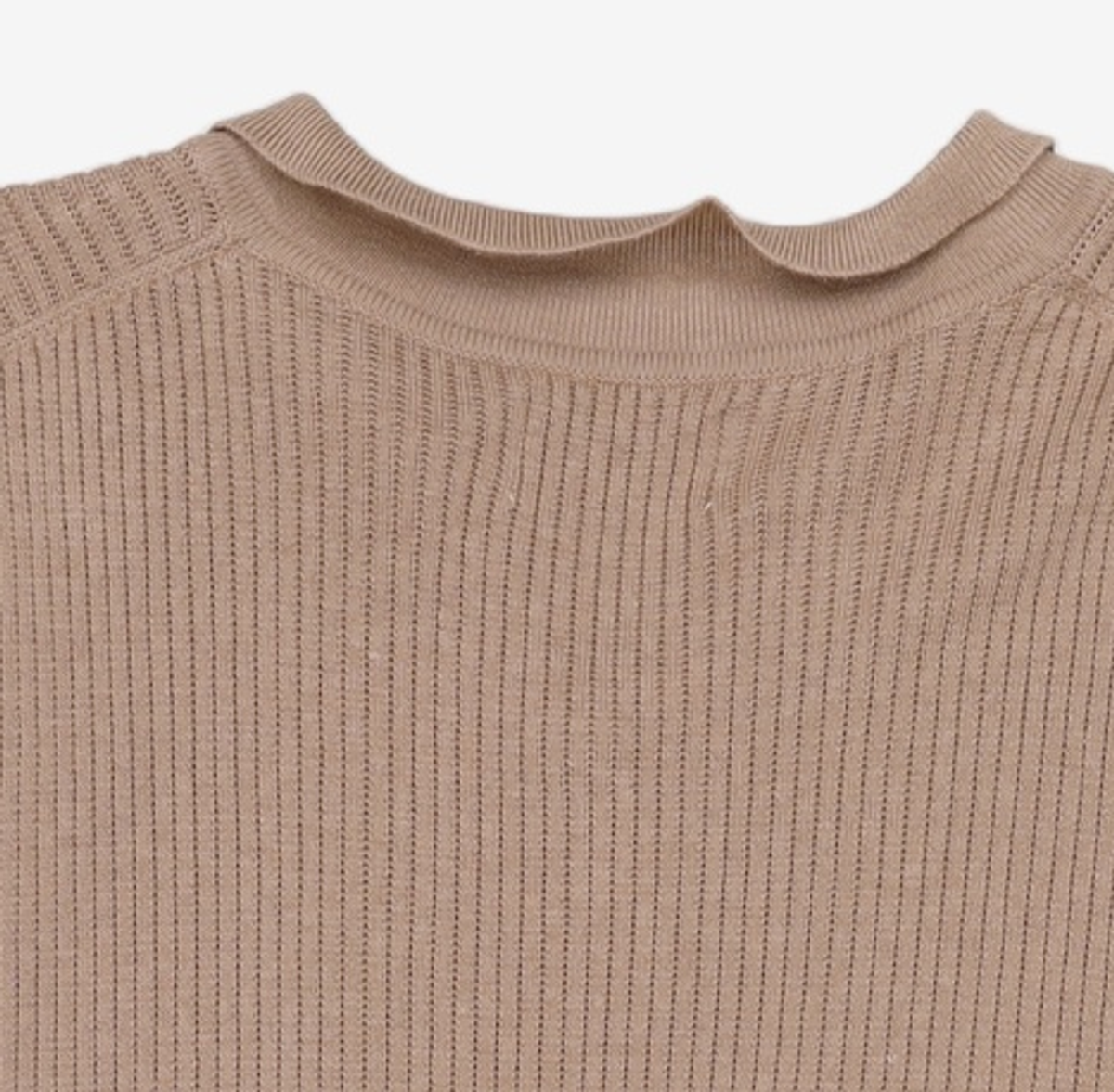 토피(TOFFEE) 섬머 오픈 카라 니트 (BEIGE) XL