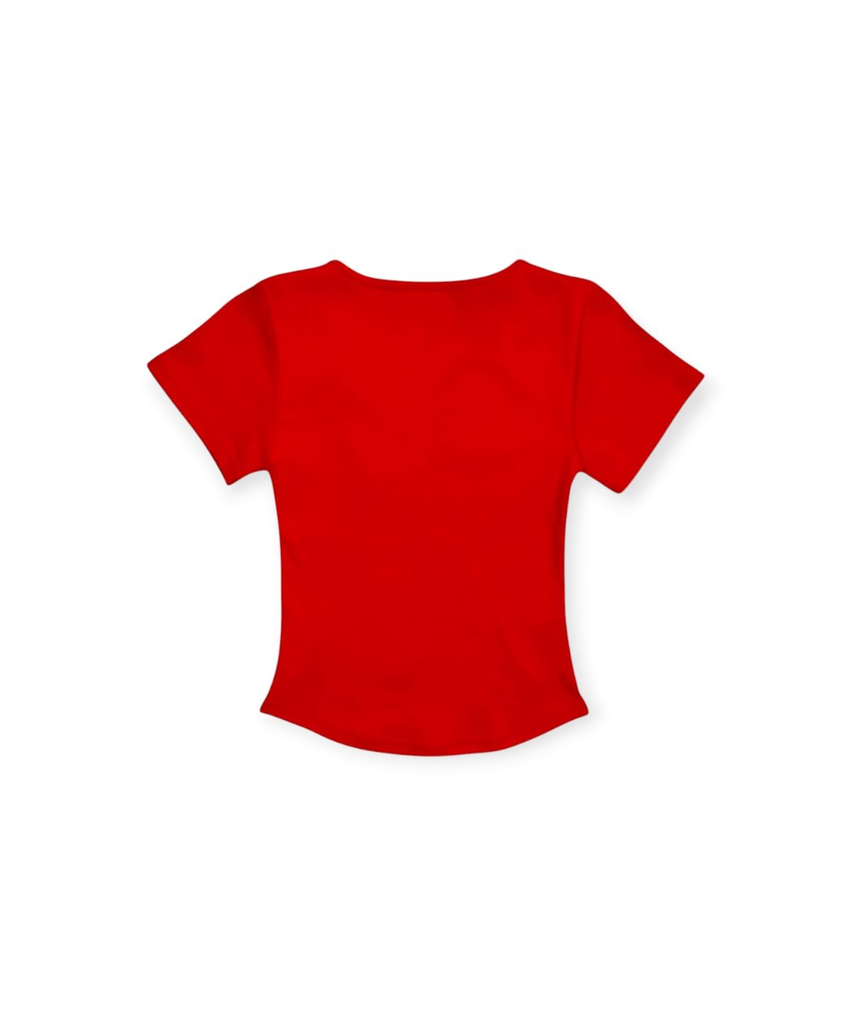 본슬리피(BORN SLIPPY) Cross Ruched Slim Tee (Red)