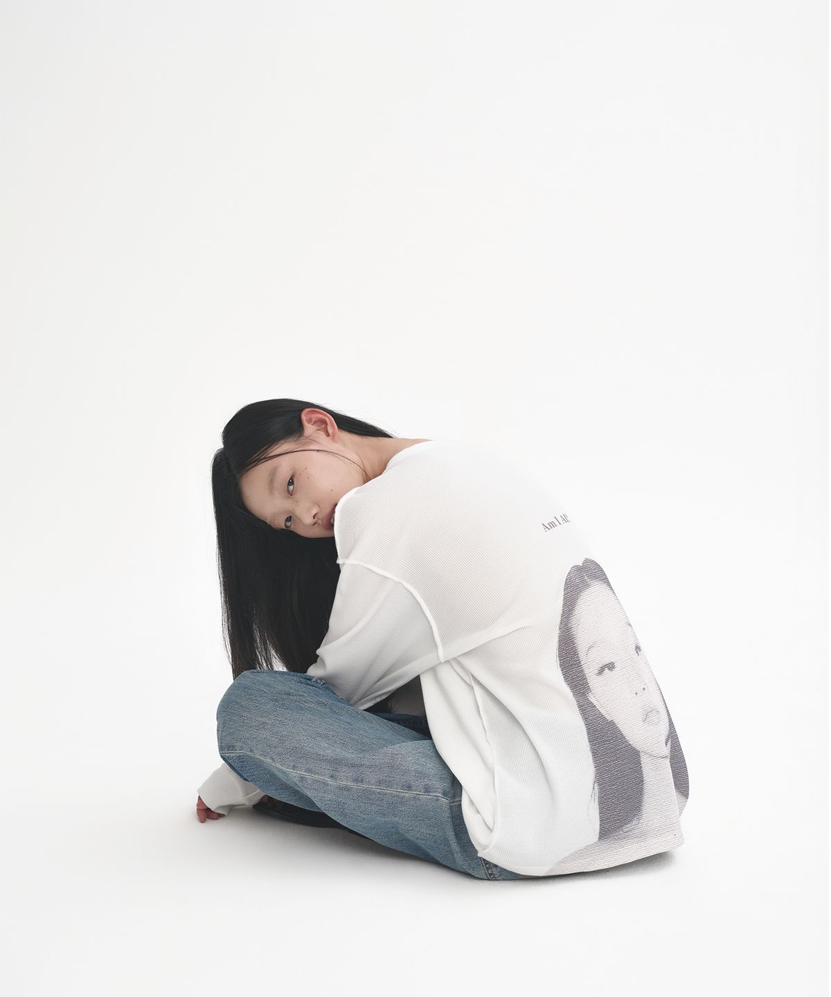 오라이(ORIGHH) 와플 엠아이 그래픽 오버핏 롱슬리브_유니섹스(2size)
