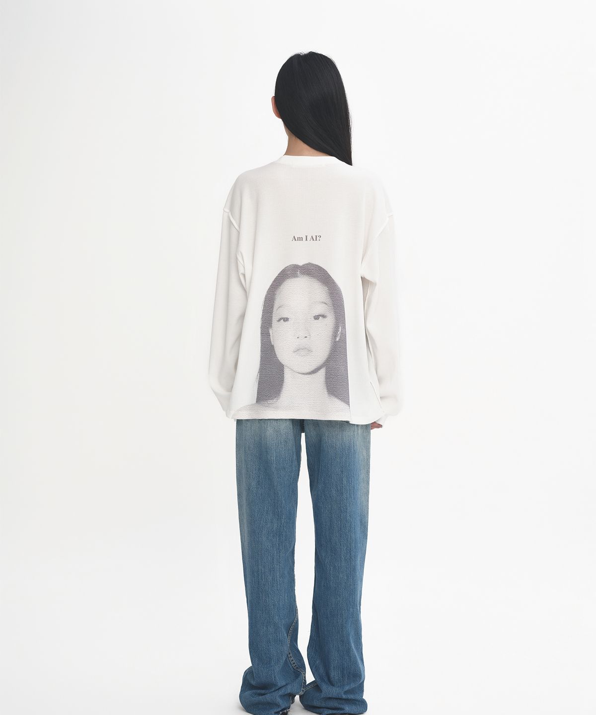 오라이(ORIGHH) 와플 엠아이 그래픽 오버핏 롱슬리브_유니섹스(2size)