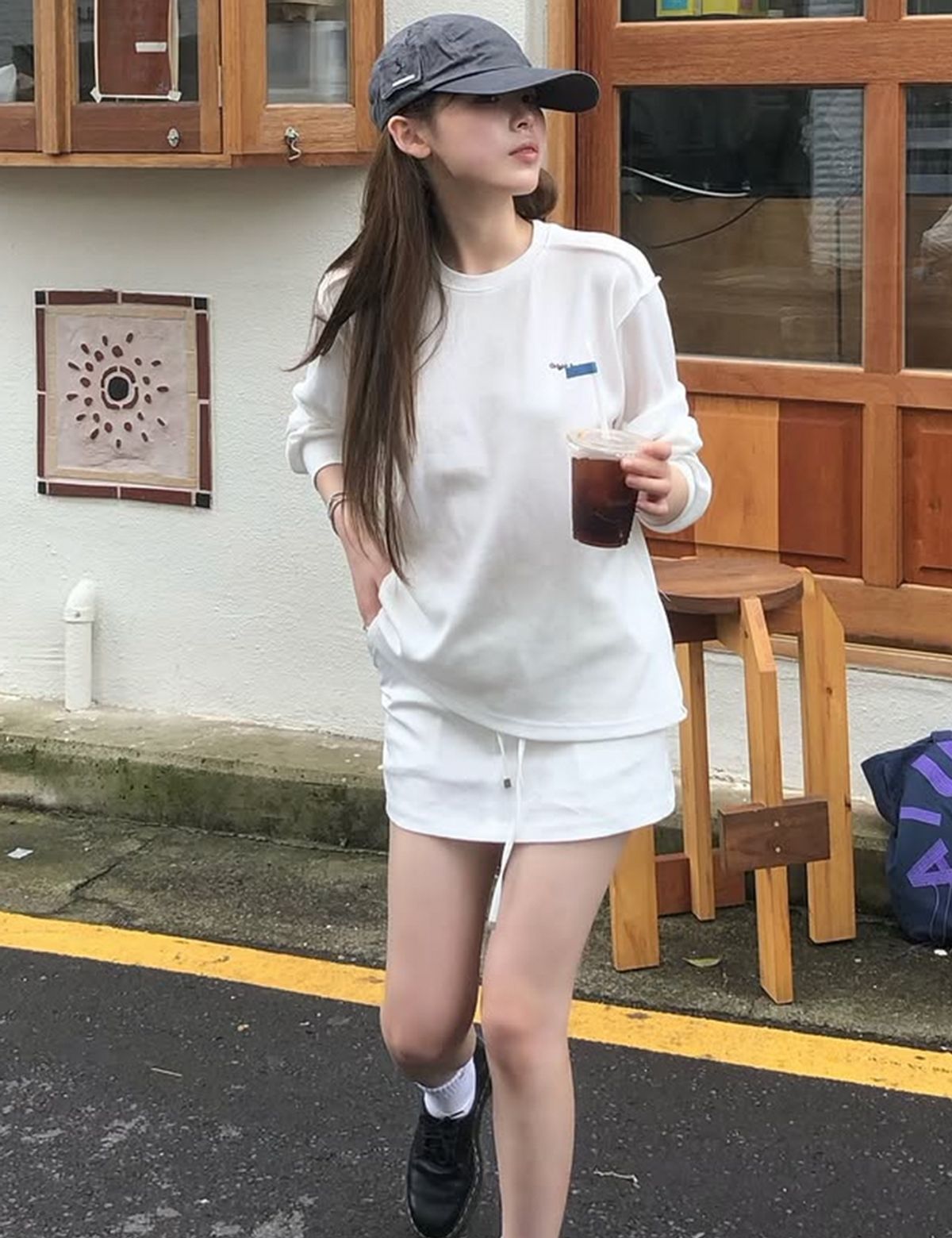 오라이(ORIGHH) 와플 엠아이 그래픽 오버핏 롱슬리브_유니섹스(2size)