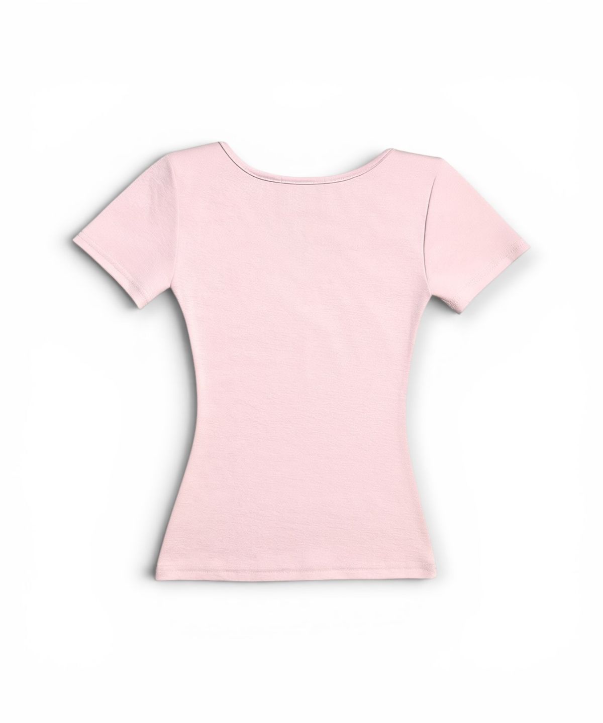 본슬리피(BORN SLIPPY) Crystal Line V Shirring Tee (Pink)