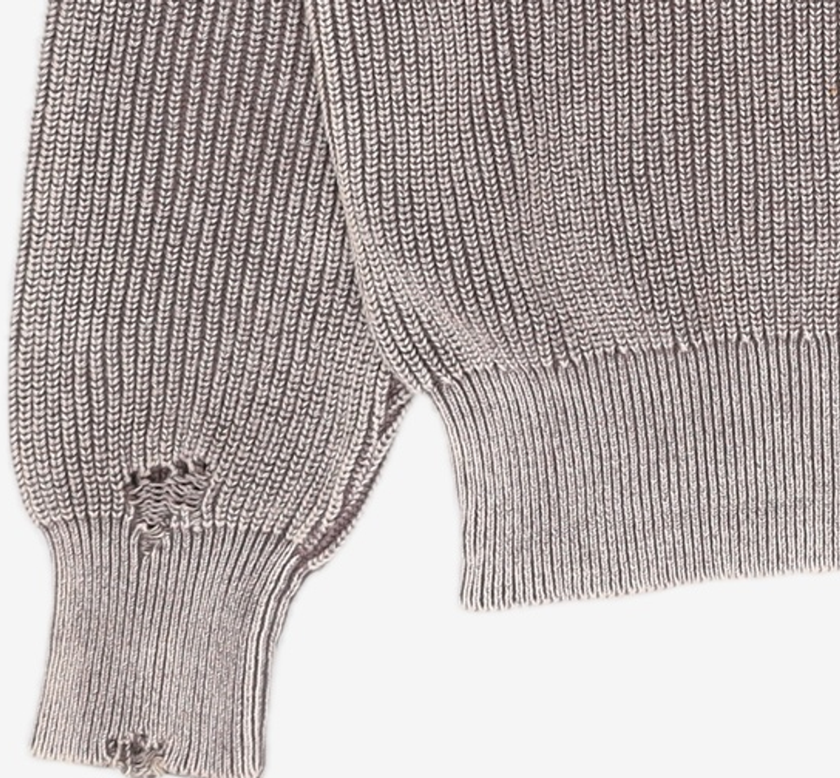 메종미네드(MAISON MINED) DAMAGE COLOUR DYE KNIT BROWN M