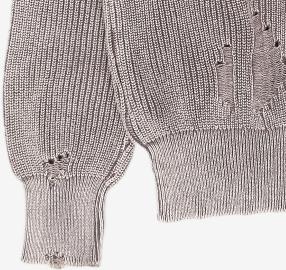 메종미네드(MAISON MINED) DAMAGE COLOUR DYE KNIT BROWN M