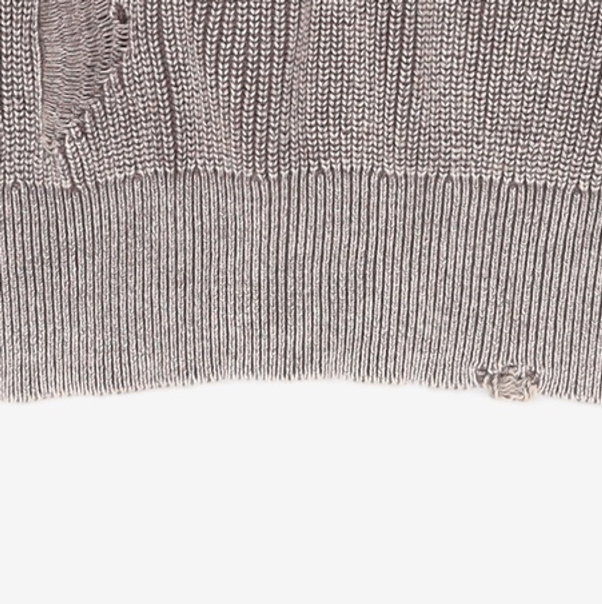 메종미네드(MAISON MINED) DAMAGE COLOUR DYE KNIT BROWN M