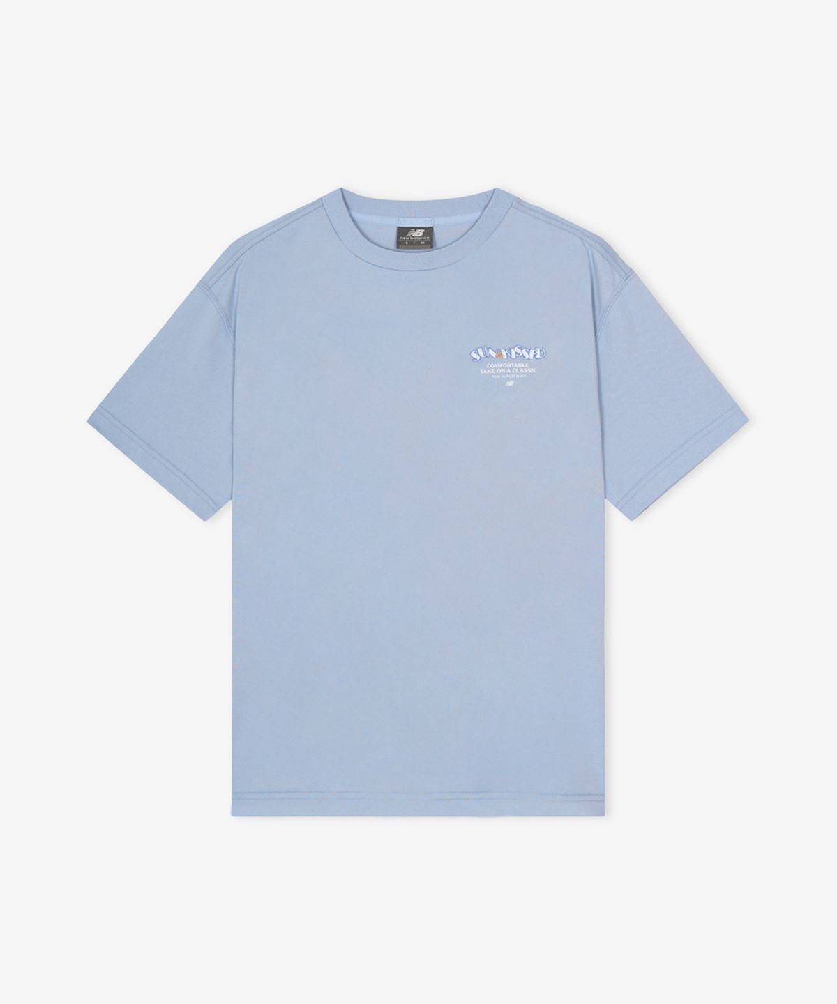 뉴발란스(NEW BALANCE) NBNEGCA023 / UNI 선 키스드 카프리 반팔티 (BLUE)
