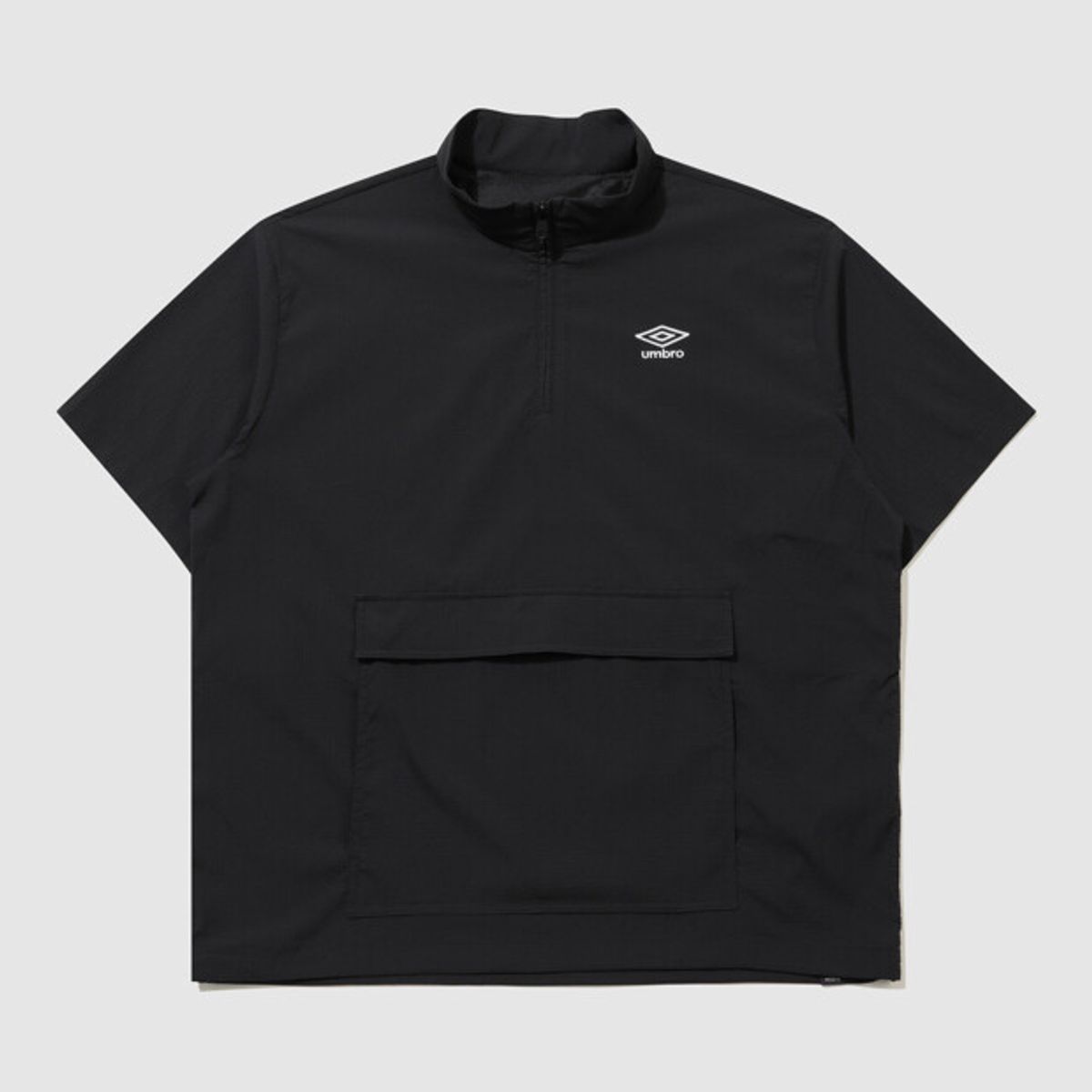 엄브로(UMBRO) 시어서커 반팔 스탠넥 아노락 블랙 UR221CWT63