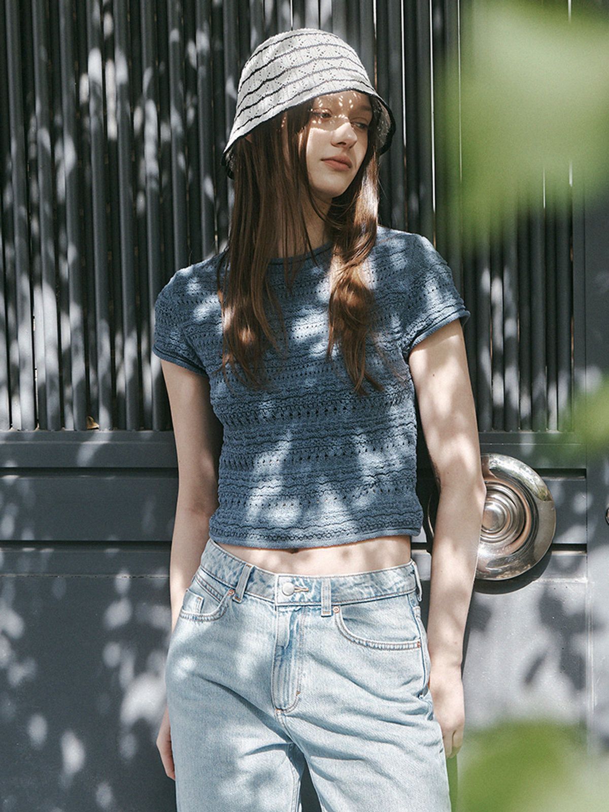 메르헨(MERCHEN) Stripe marine bucket hat_3color