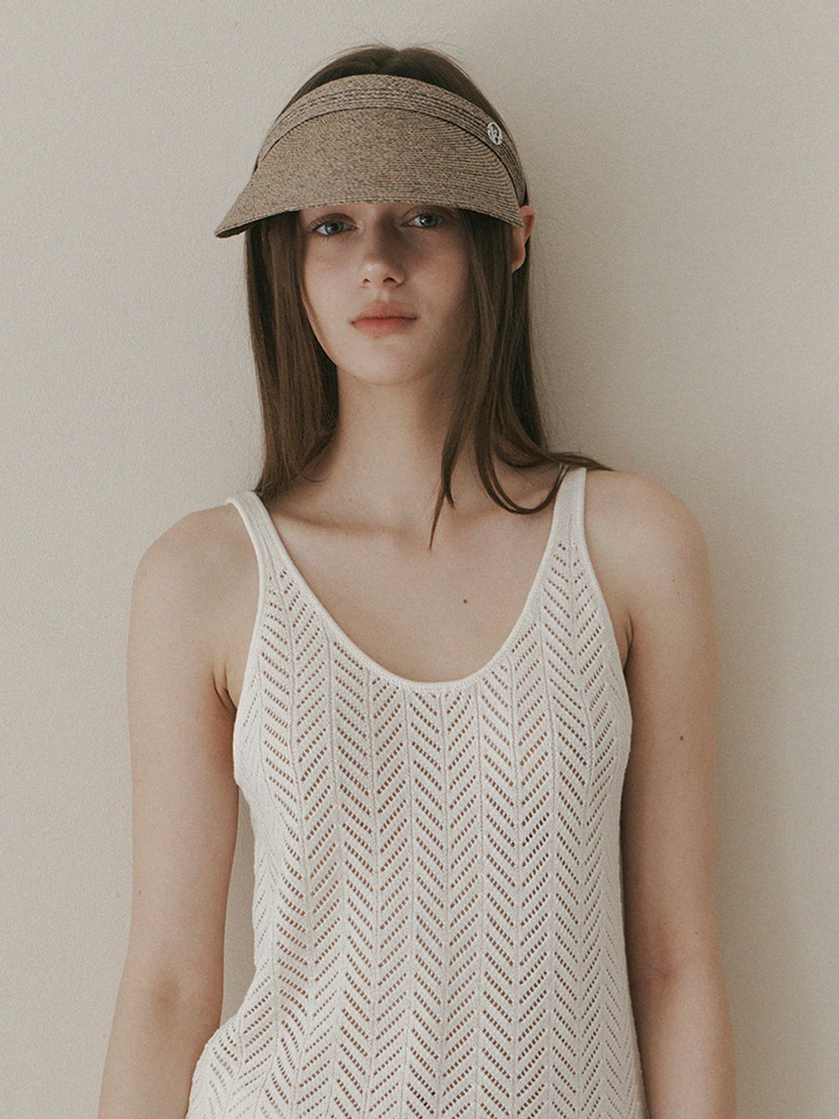 메르헨(MERCHEN) Ete raffia sun visor_2color