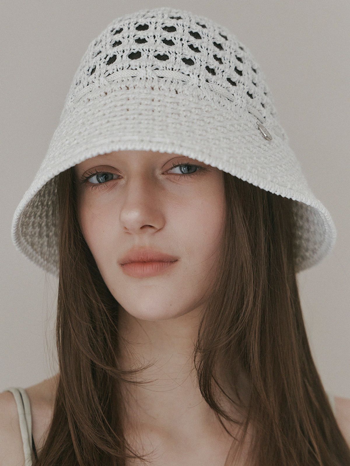 메르헨(MERCHEN) Crochet string bucket hat_3color