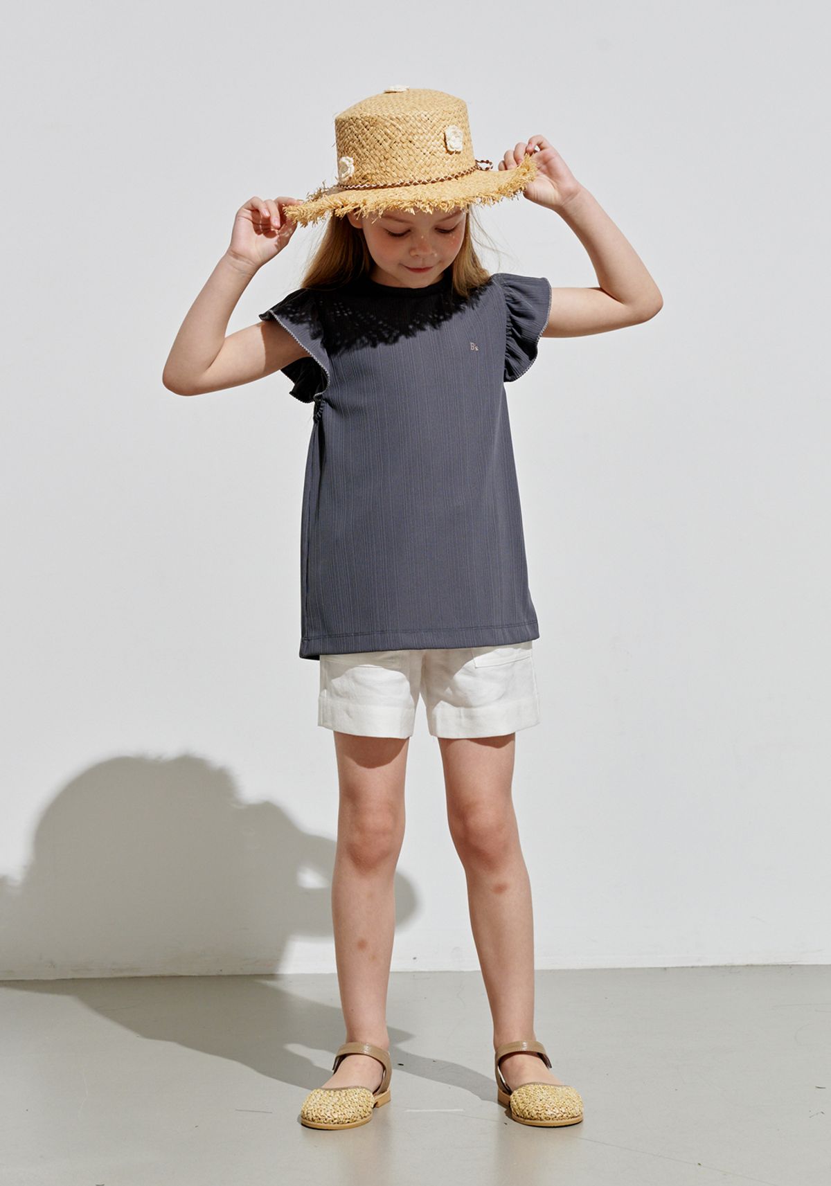 빈(BEEN) BA32TS01CG 차콜 골지 롱 티셔츠