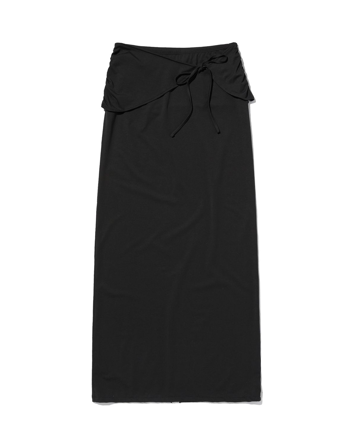 스웨이드(SUADE) SHIRRING LONG SKIRT [BLACK]