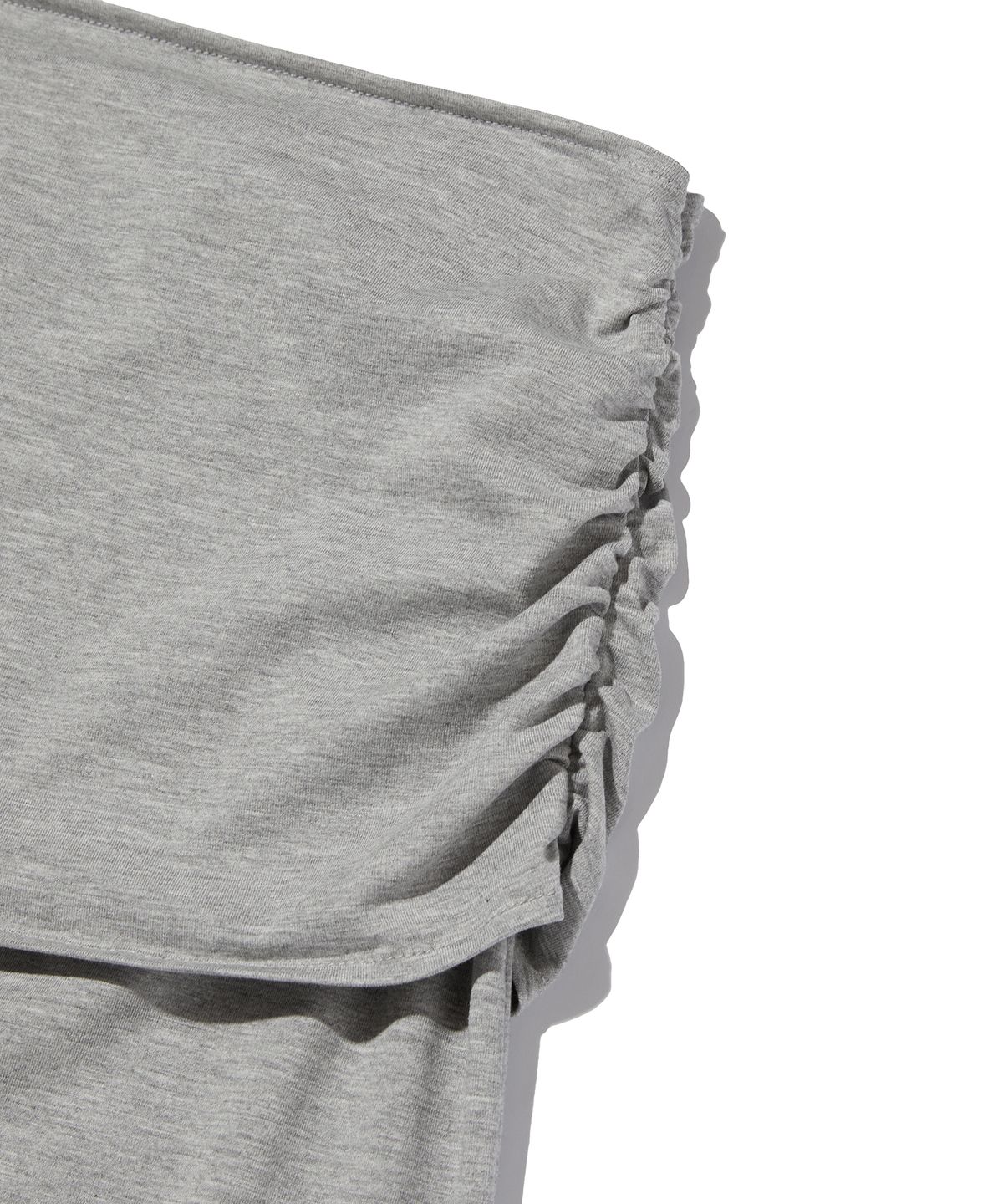 스웨이드(SUADE) SHIRRING LONG SKIRT [GRAY]