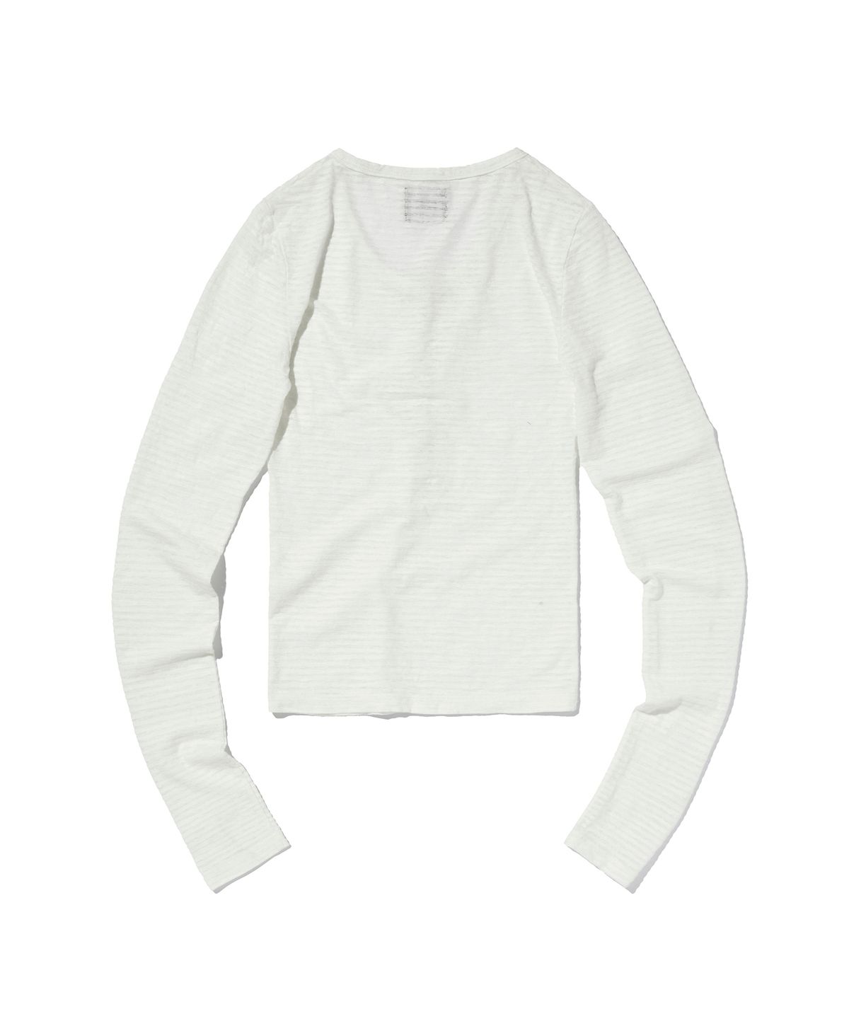스웨이드(SUADE) SHEER SLIM HENLEY NECK [WHITE]