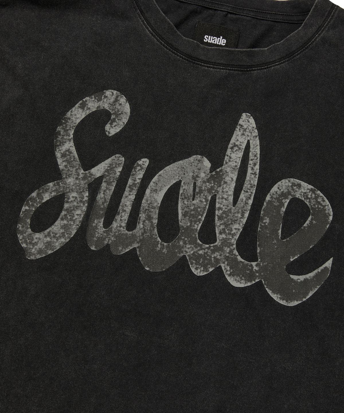 스웨이드(SUADE) FADED LOGO TEE [WASHING BLACK]