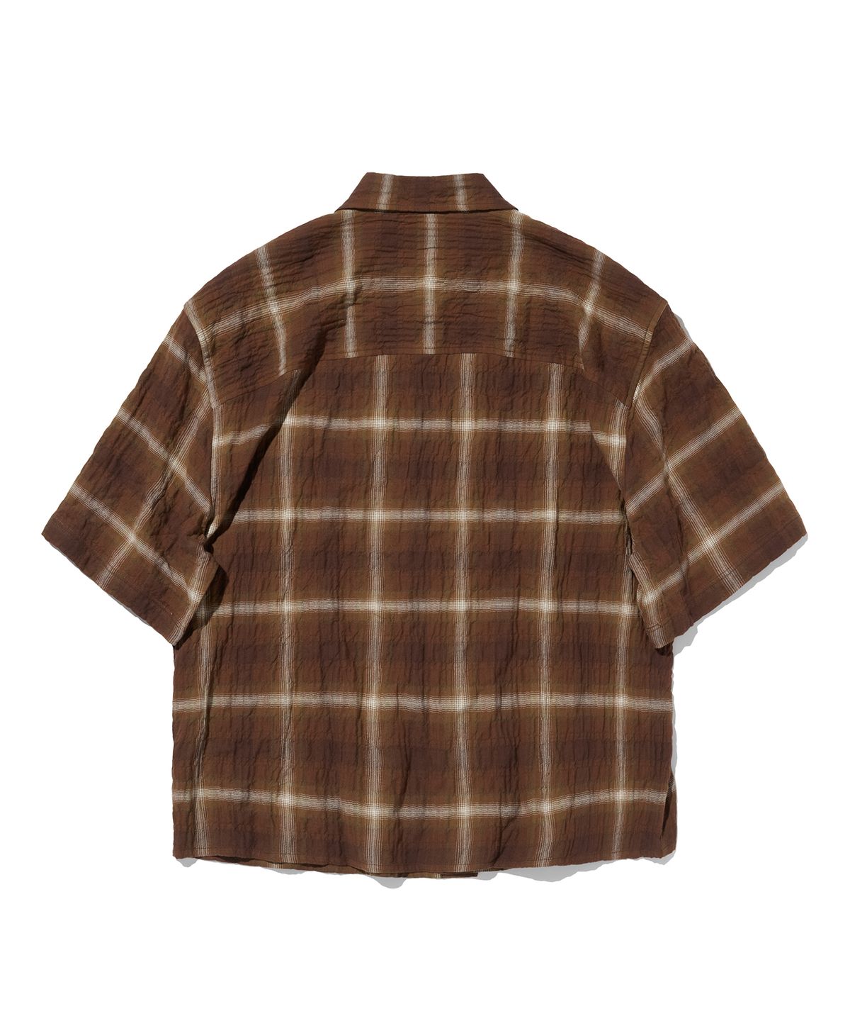 스웨이드(SUADE) CHECK SHORT SLEEVE SHIRT [LIGHT BROWN]
