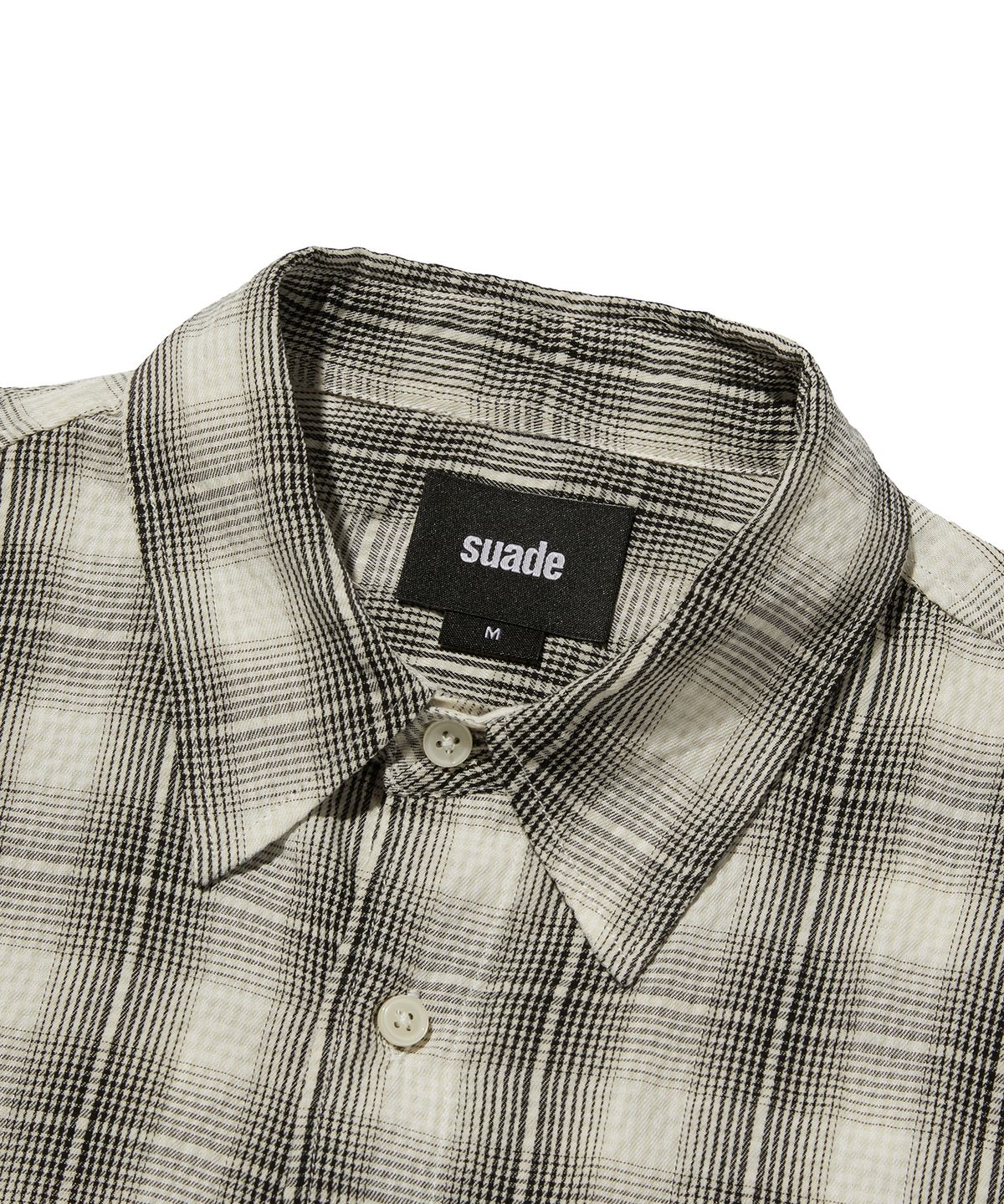 스웨이드(SUADE) CHECK SHORT SLEEVE SHIRT [IVORY]